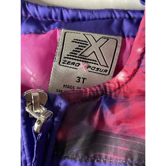 Zeroxposur Kids Snow Bib 3T Overall‎ Winter Pants Zip Up Fleece Outerwear - Picture 5 of 6